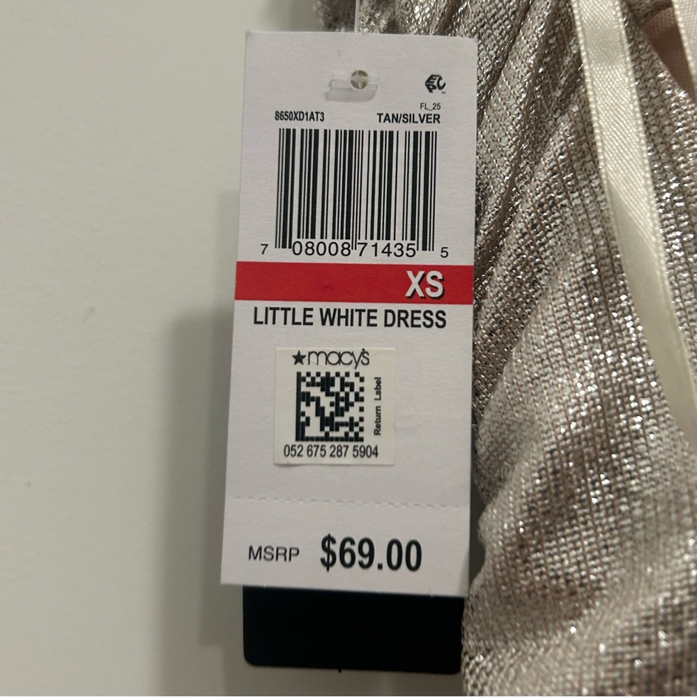 Gold Scrunched Macys Dress - Picture 2 of 4